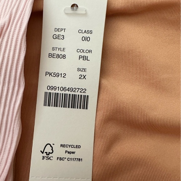 J.Crew Ribbed High-Rise Cheeky Bikini Bottom in Pale Pink Size 2X - Picture 4 of 7